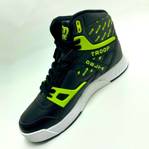 Men\'s Troop Delta Black Lime Green White High-Top Sneaker NWT main image 4